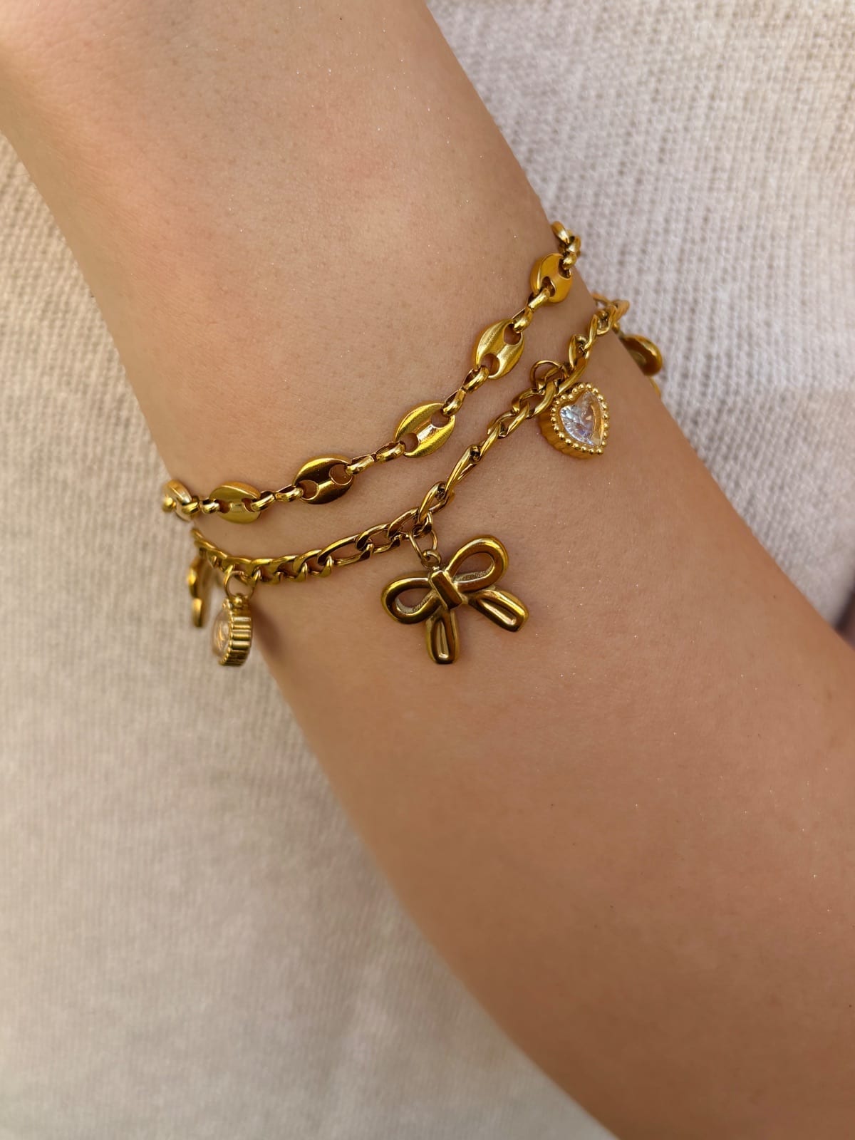 Bow Charm Bracelet