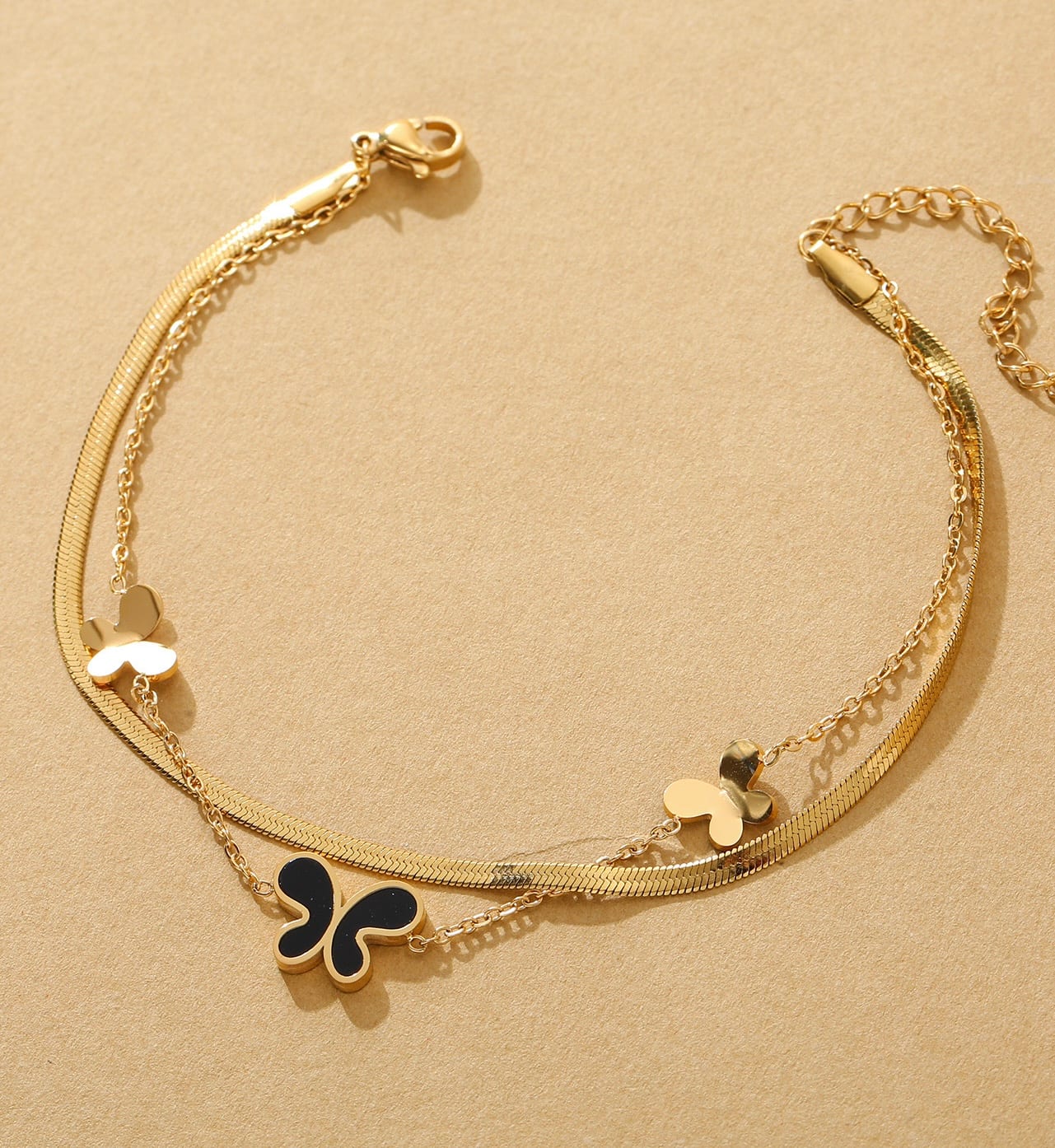 Gold Butterfly Anklet