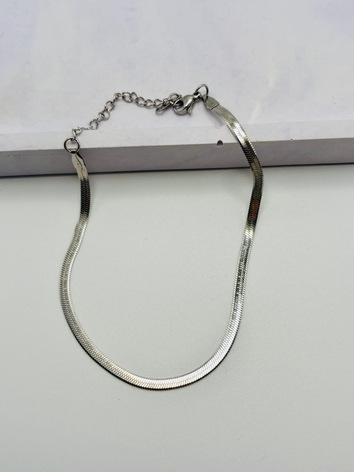 Simple Silver Anklet.