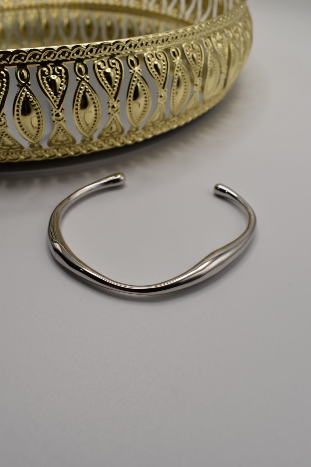 Silver Open Cuff Bracelet