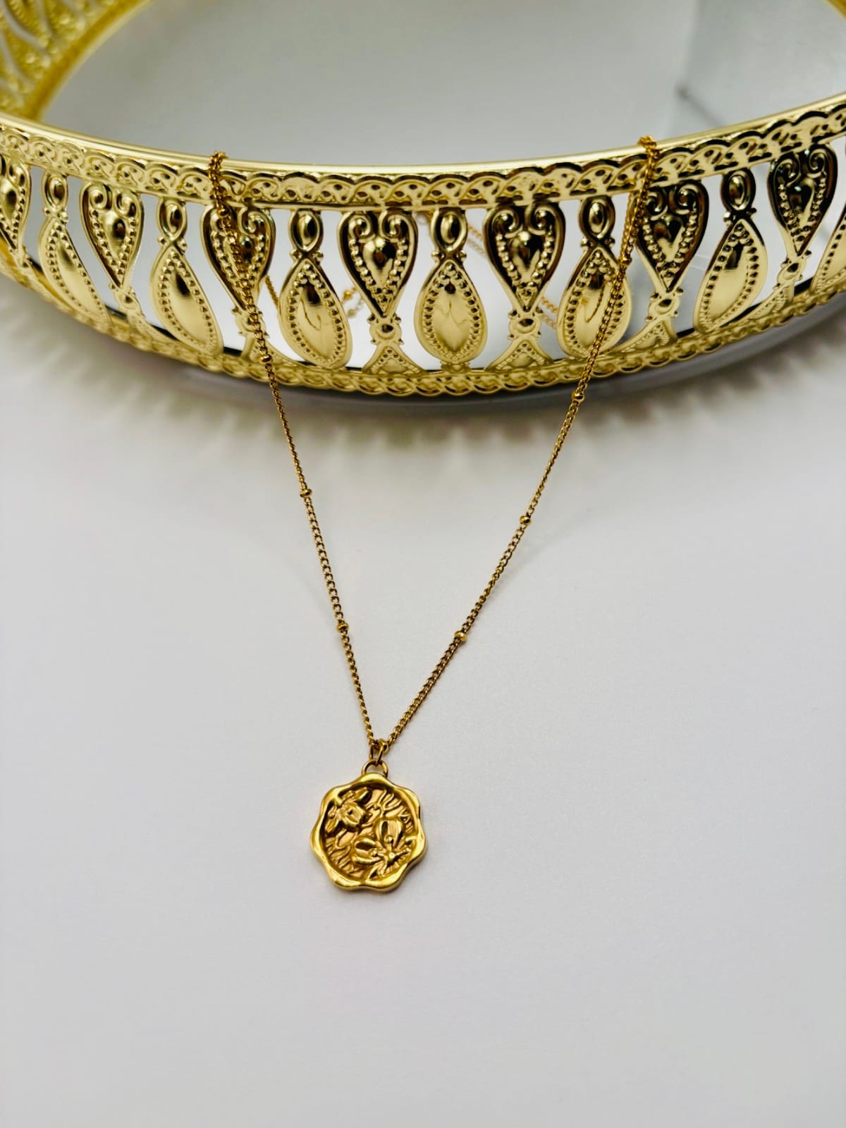 Floral Medallion Necklace