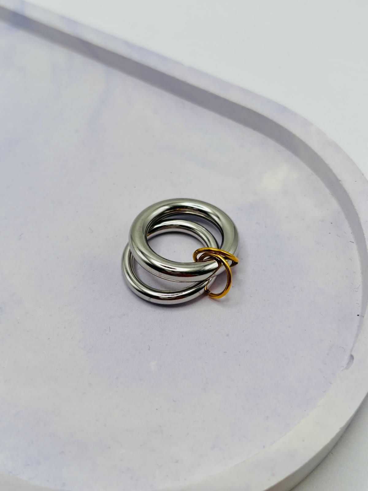 Double-Band Silver Ring  