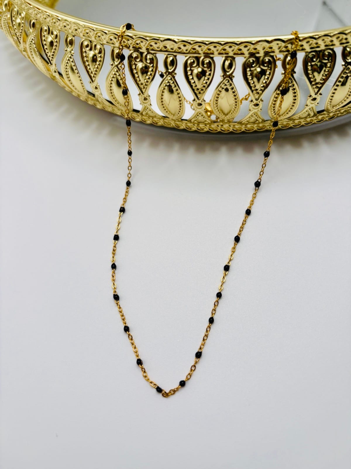 Black Beaded Necklace