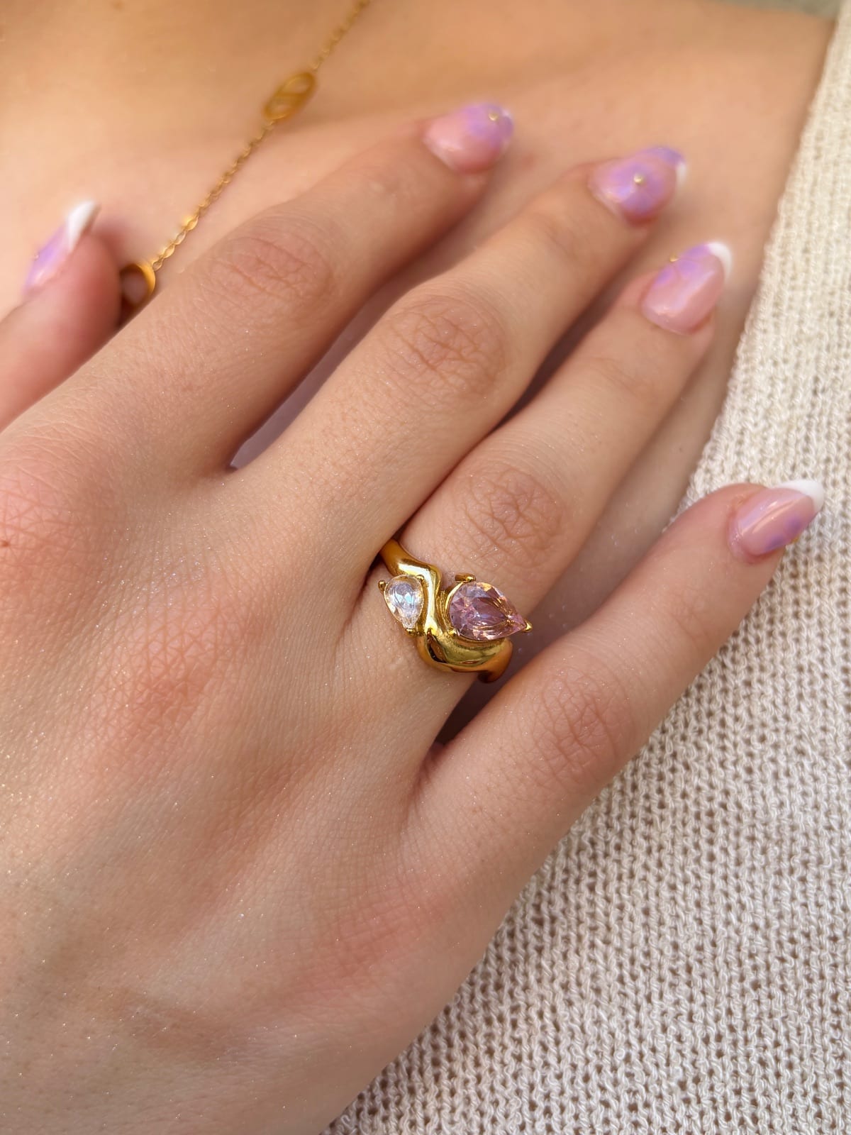 Pink Duo Ring