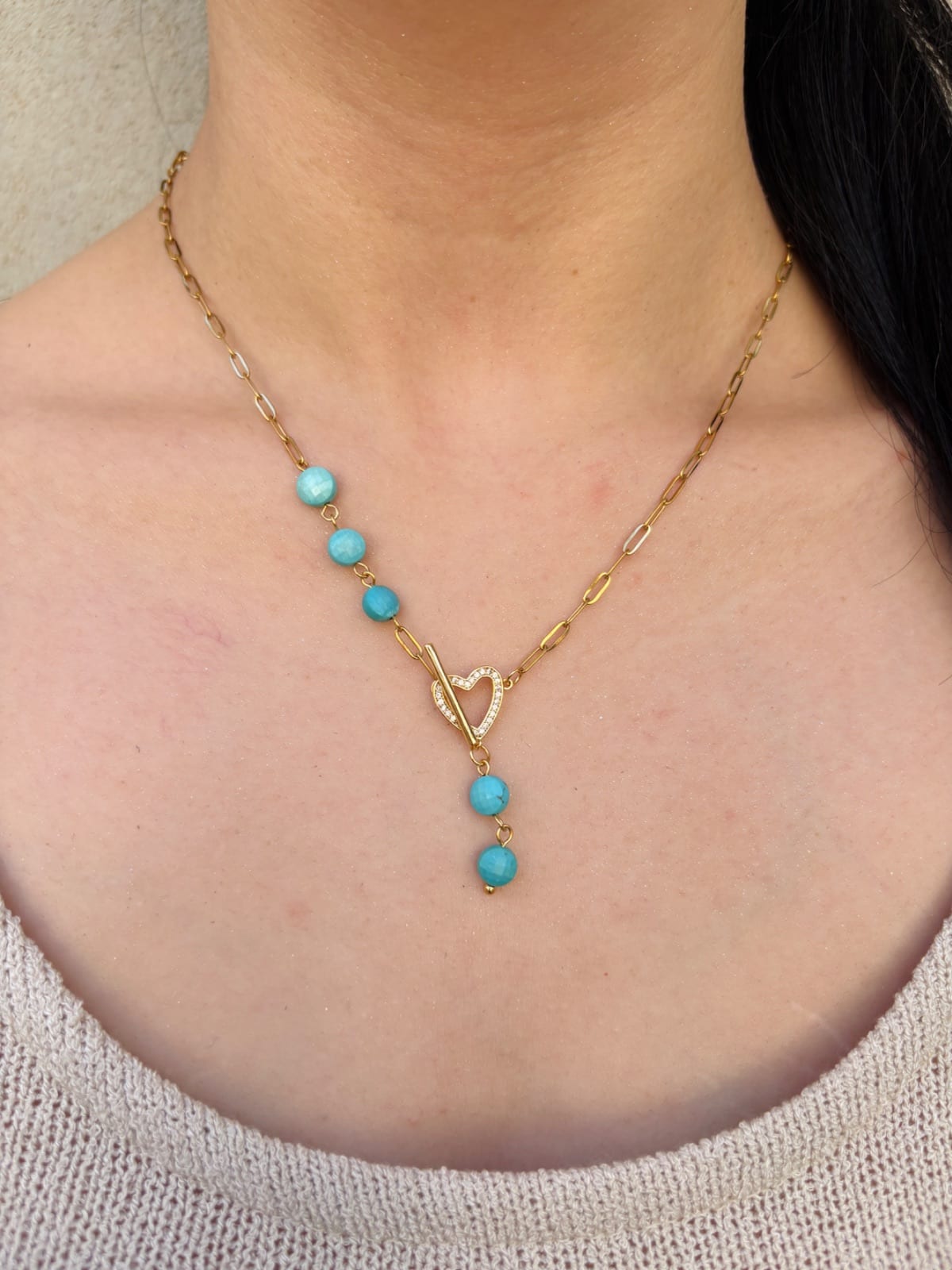 Blue Heart Necklace