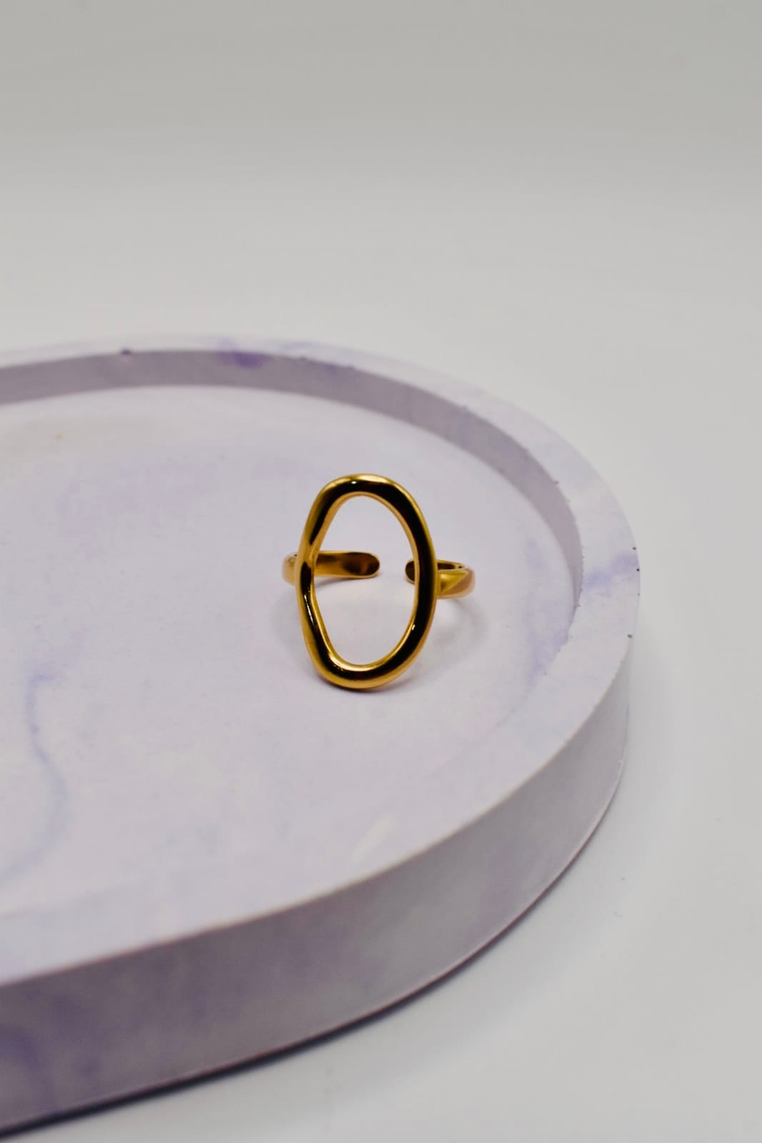 Gold Small Oval Ring