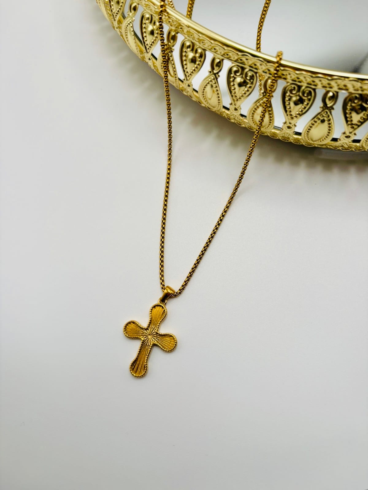 Vintage Gold Cross Necklace