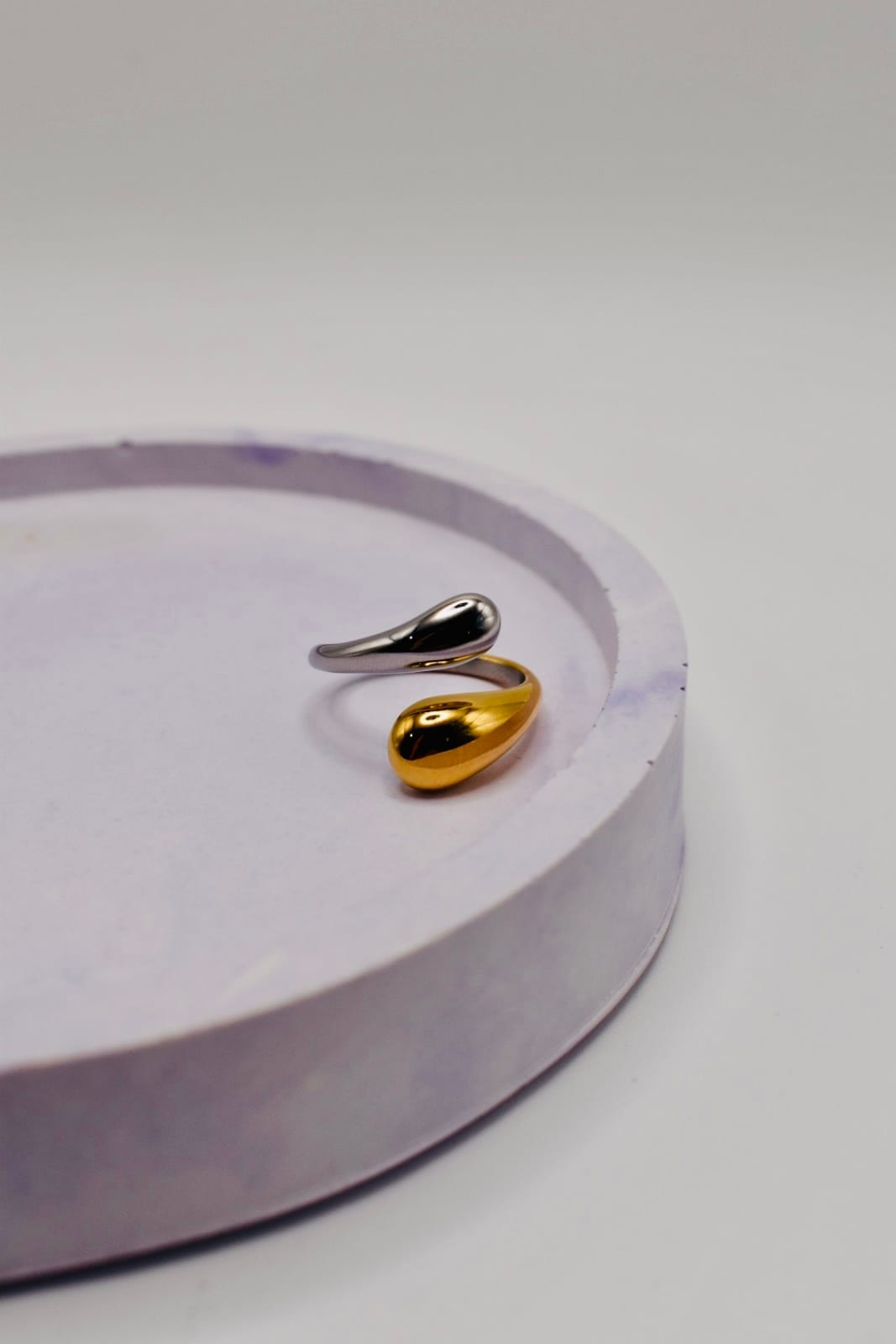Gold and Silver Drop Ring