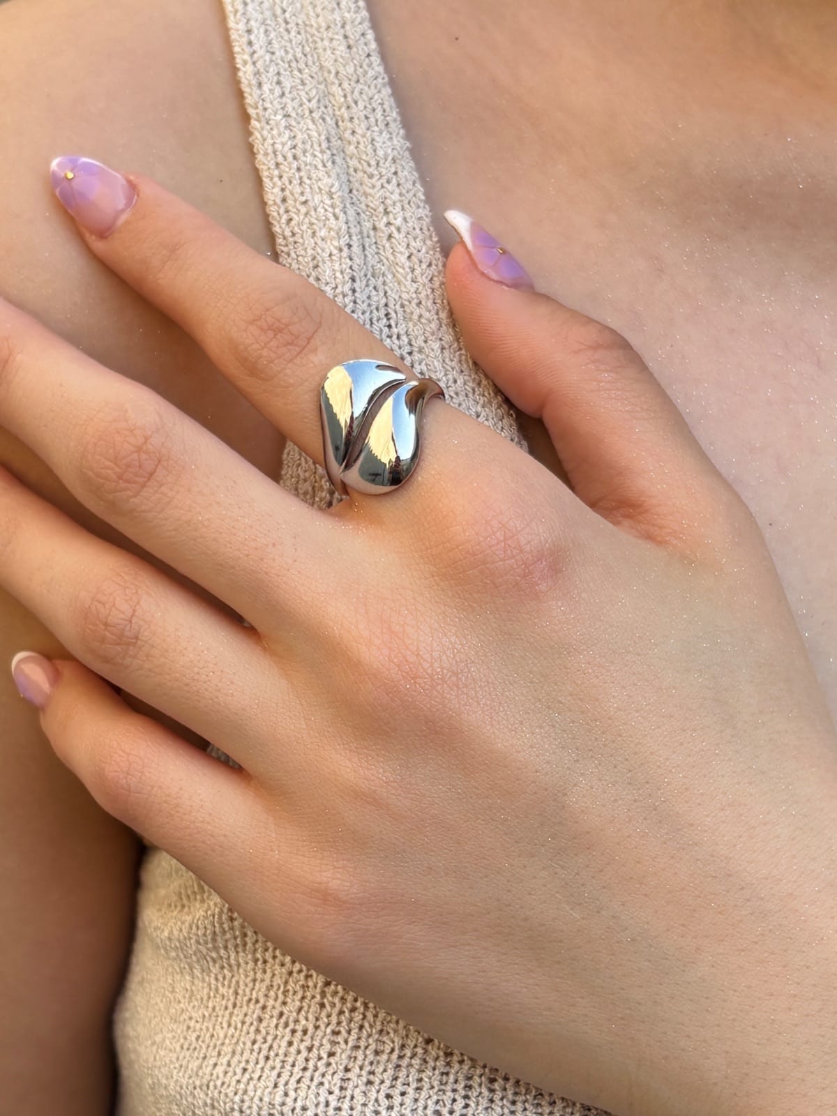 Silver Curve Ring