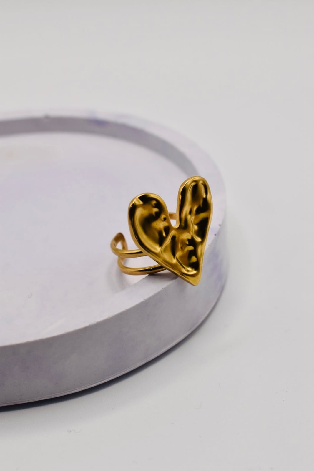 Gold Heart Statement Ring