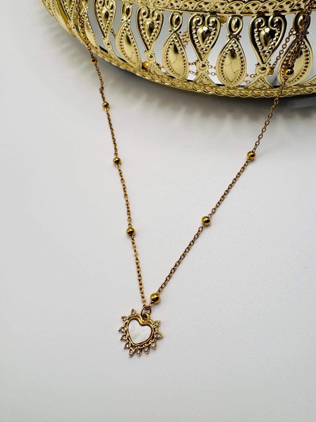 Heart Halo Pendant Necklace