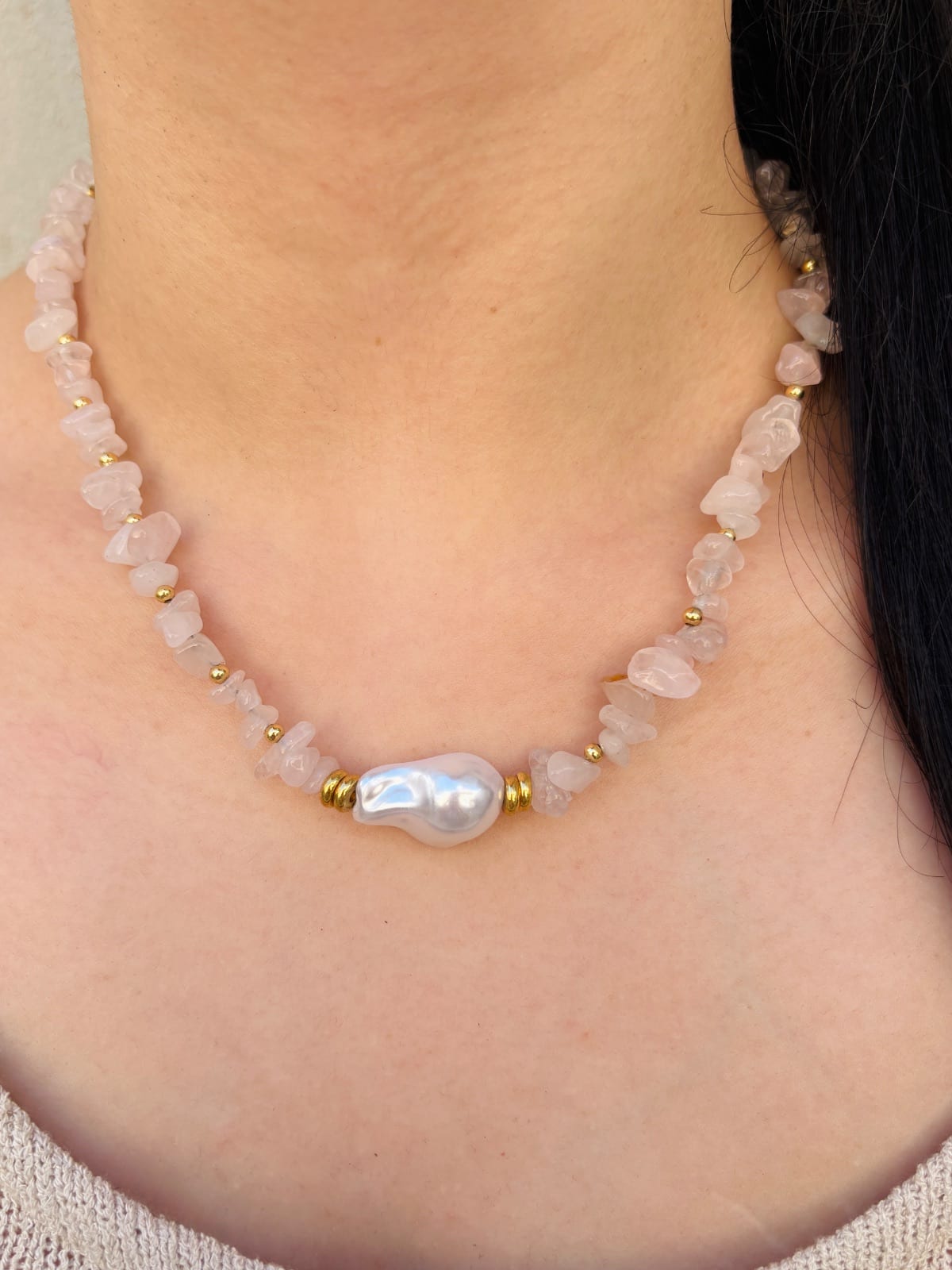 Rose Pearl Necklace
