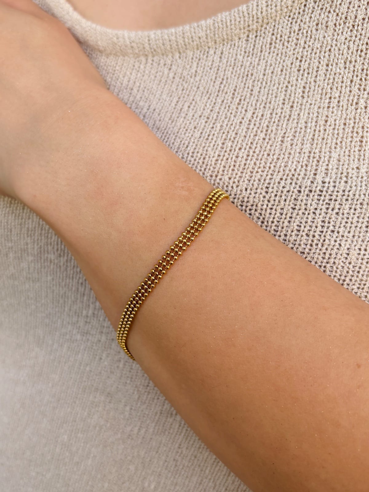 Gold Bead Bracelet