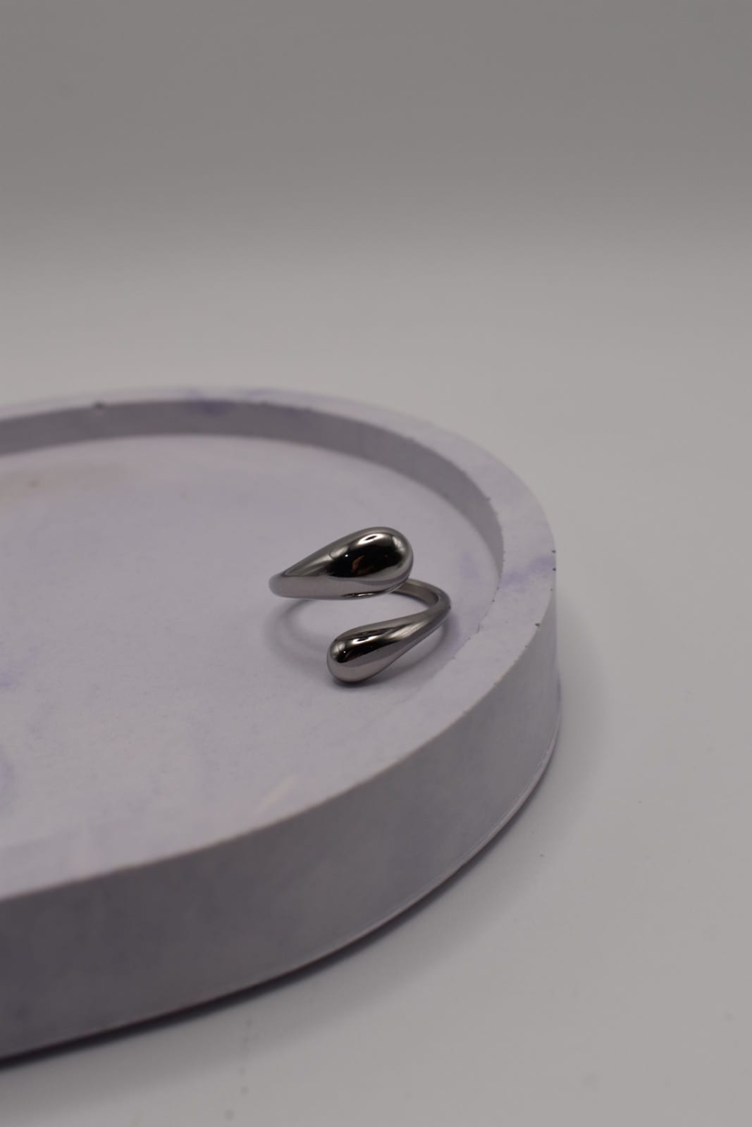 SilverTeardrop Wrap Ring