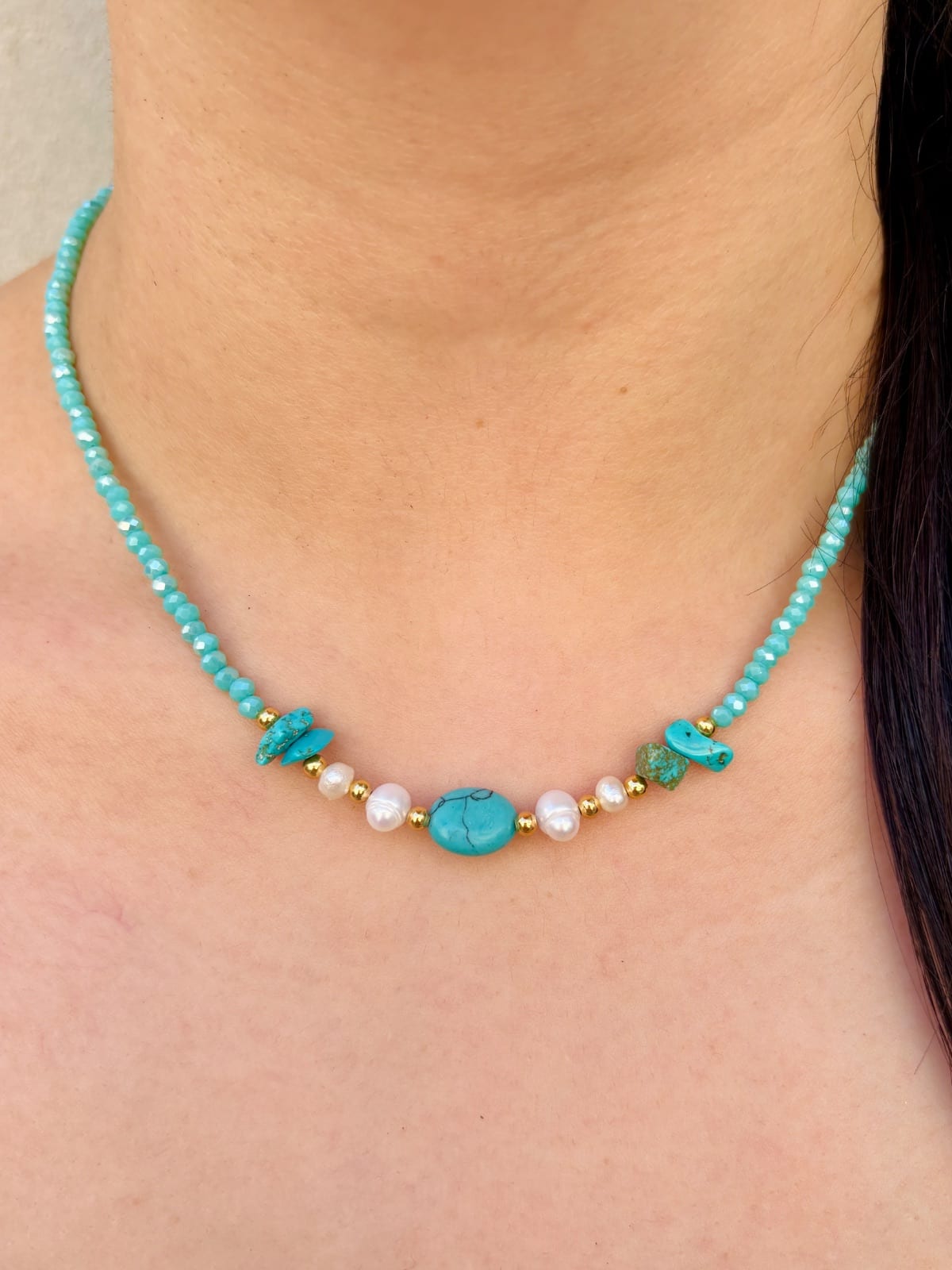 Turquoise Pearl Necklace