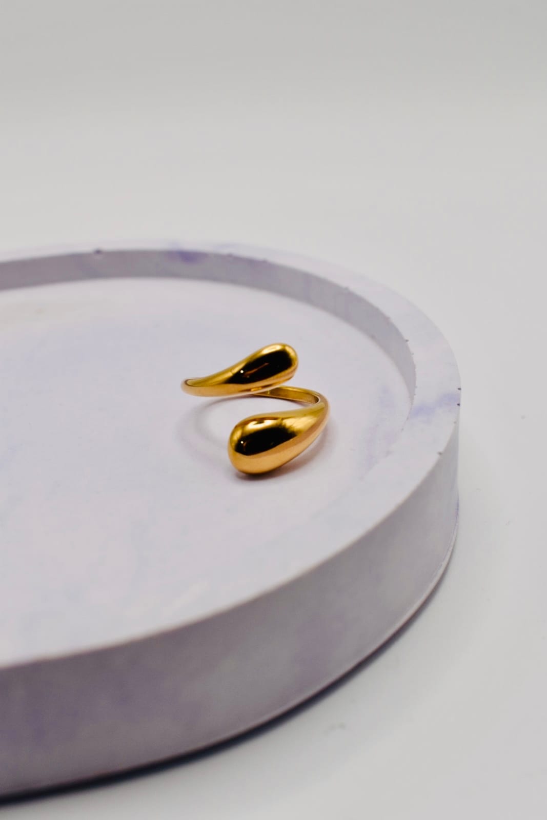 Gold Teardrop Wrap Ring
