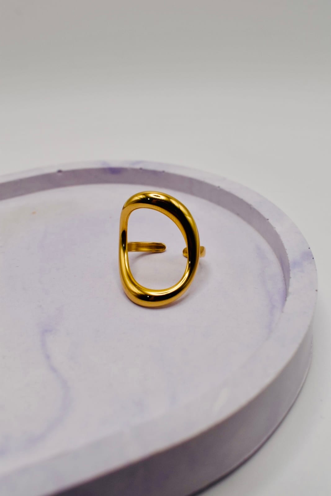 Gold Oval Statement Ring