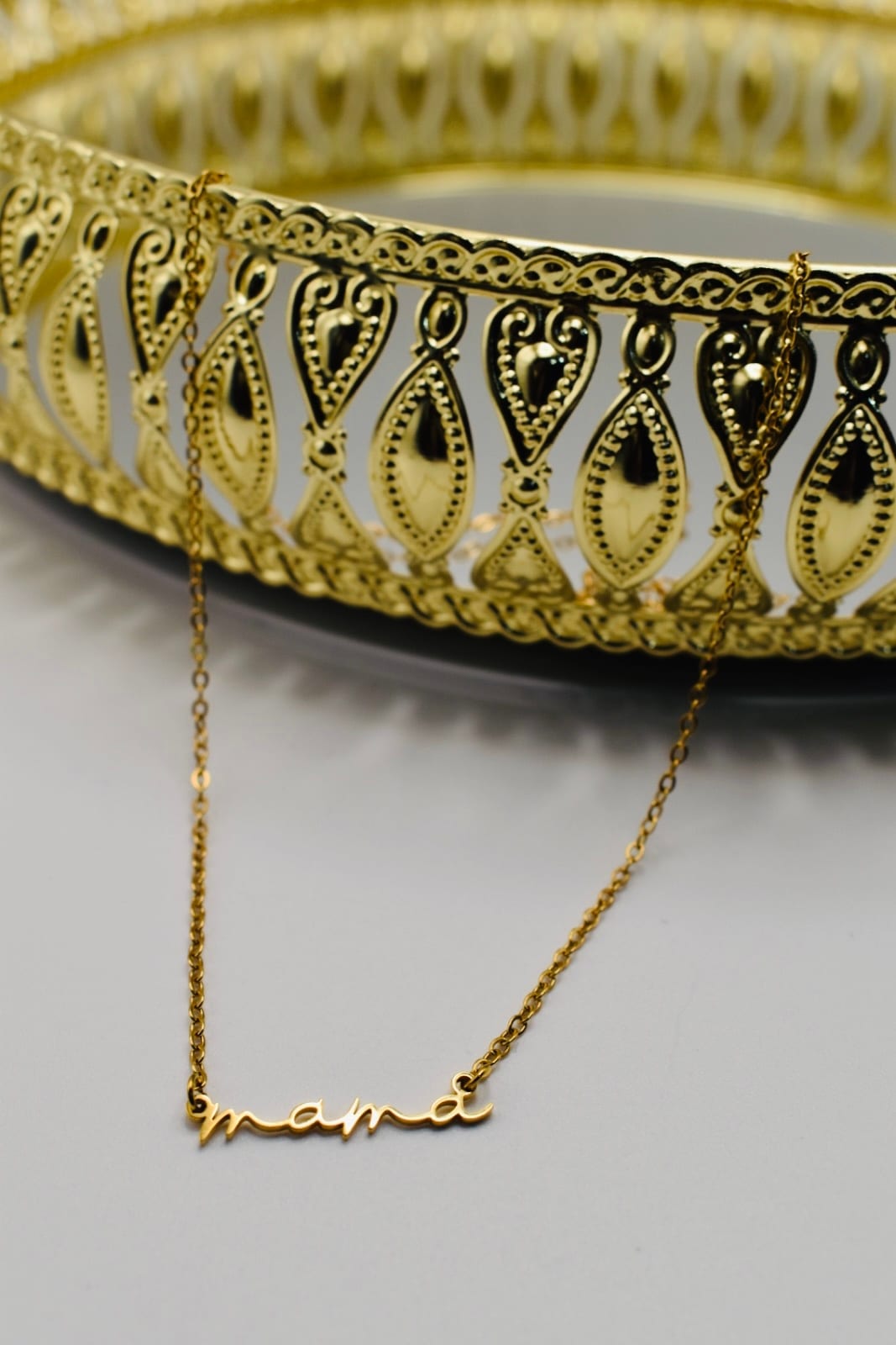 Mama Script Necklace