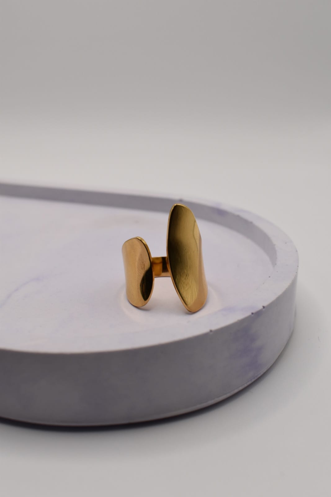 Gold-Tone Sculptural Open Ring
