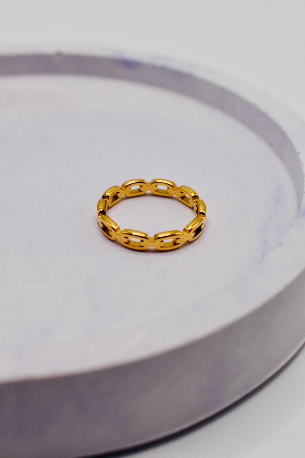 Gold Interlocking Ring
