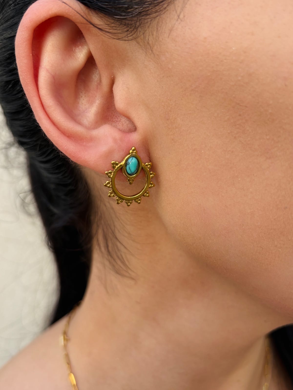 Turquoise Sun Earrings