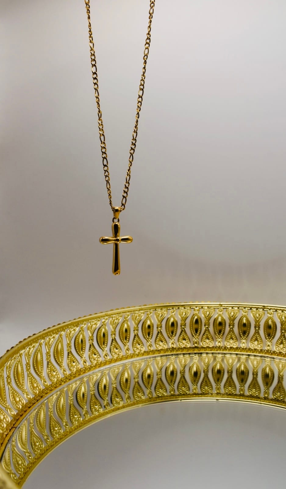 Gold Cross Pendant Necklace