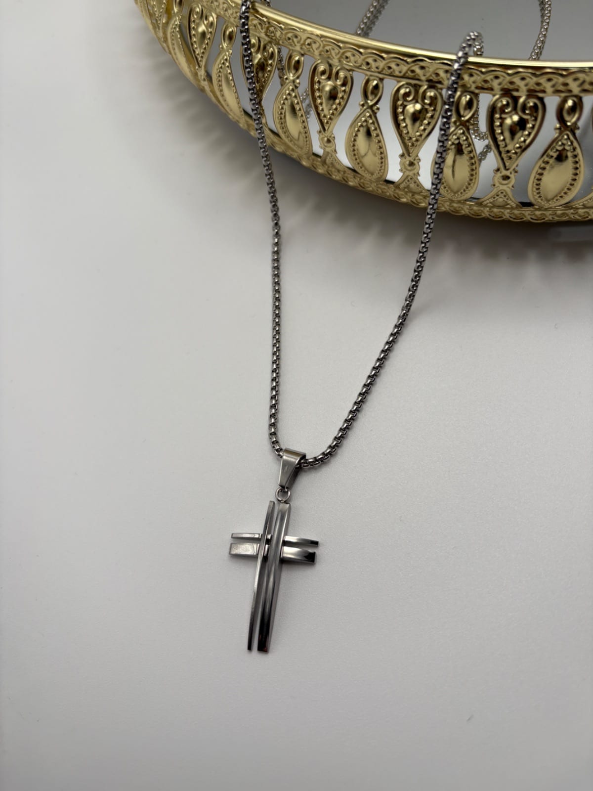 Silver Faith Cross Necklace