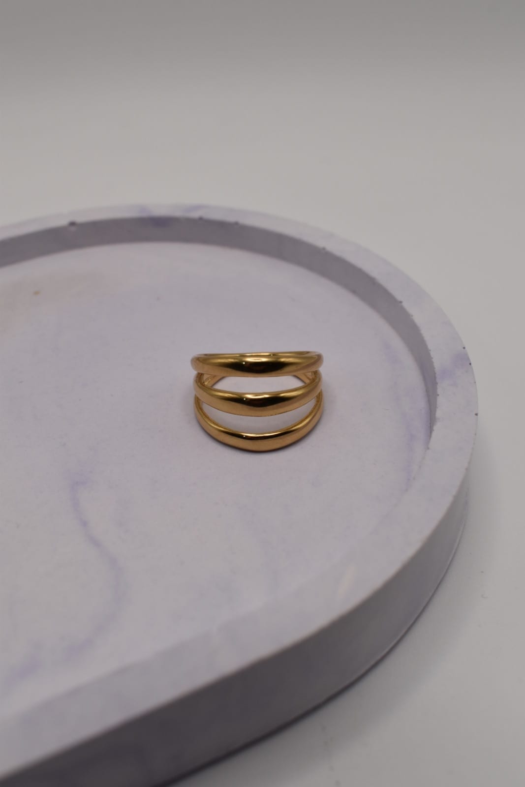 Gold Triple-Arc Ring