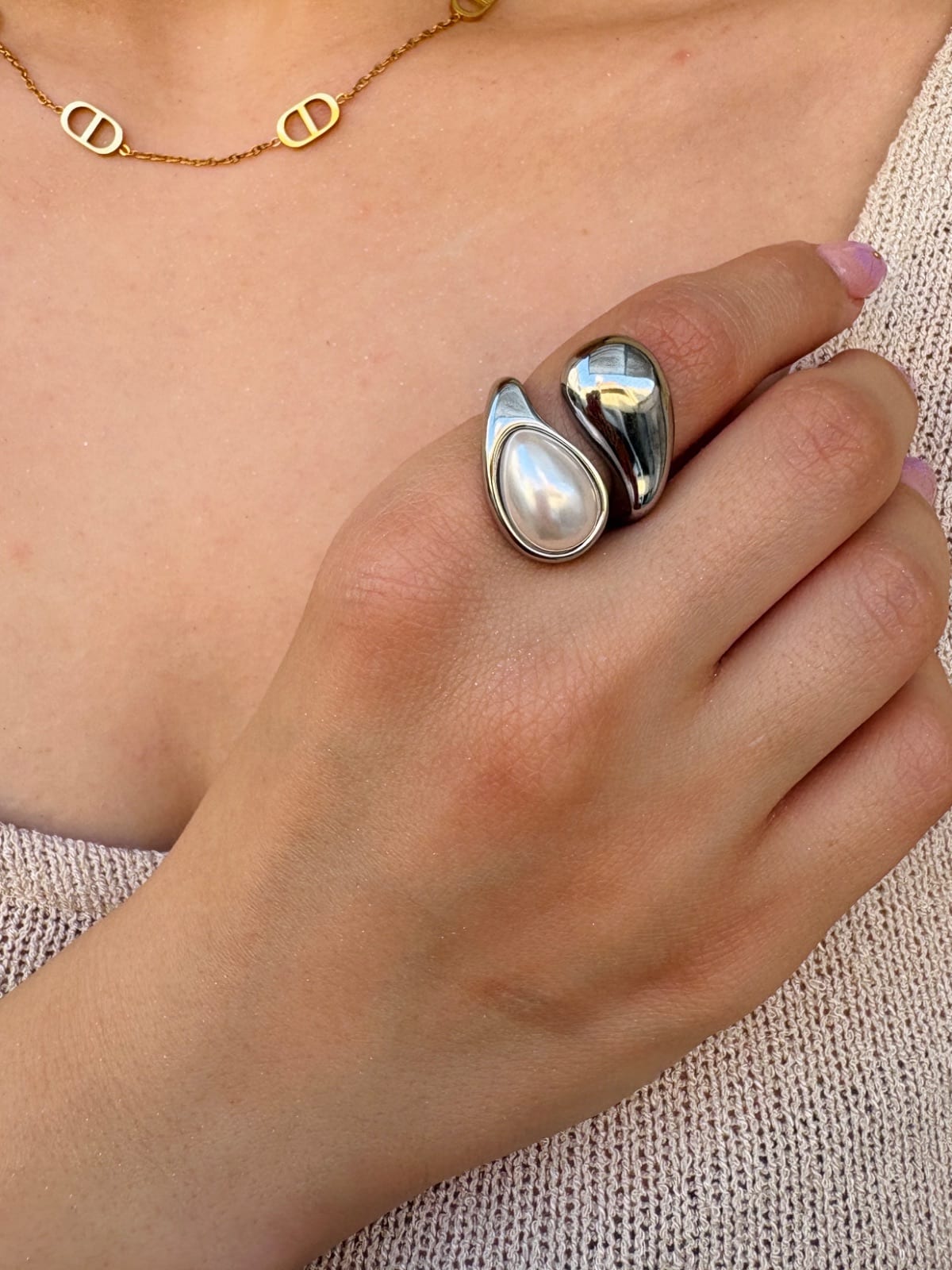 Duo Drop Ring